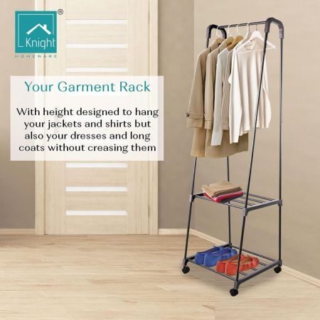 Knight Garment Rack Grey