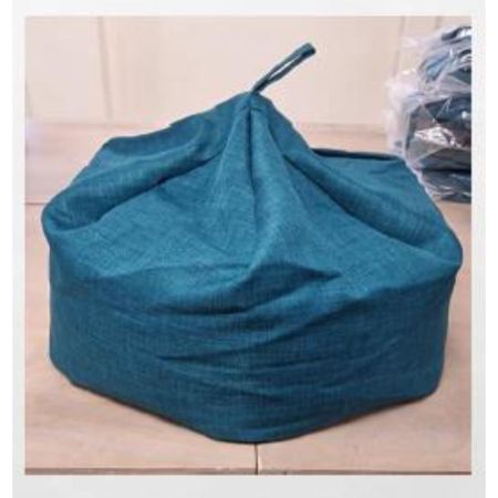 Faux Linen Bean Bag Teal