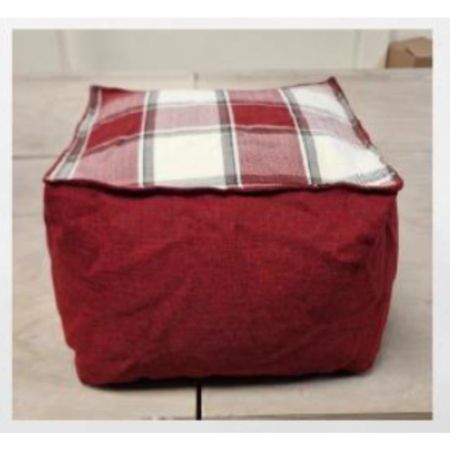 Textured Bean Cube Red Check