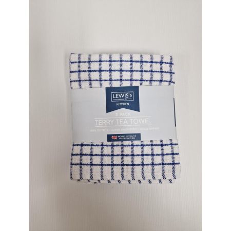 3 Pack Terry Tea Towel Blue