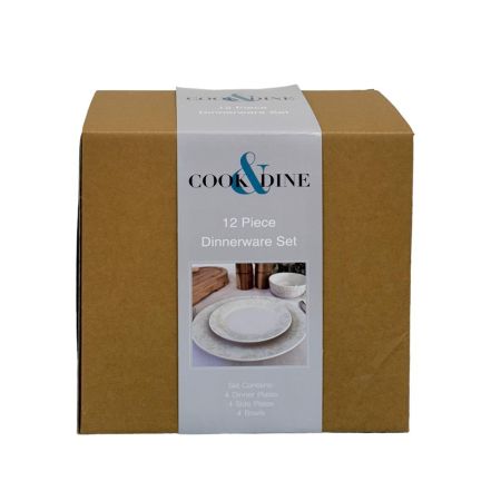 Cook & Dine Porcelain 12pc Dinnerset - Venetian