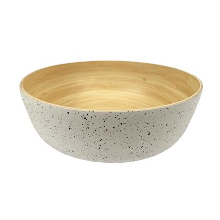 Cook & Dine XL Bamboo bowl Speckle on White