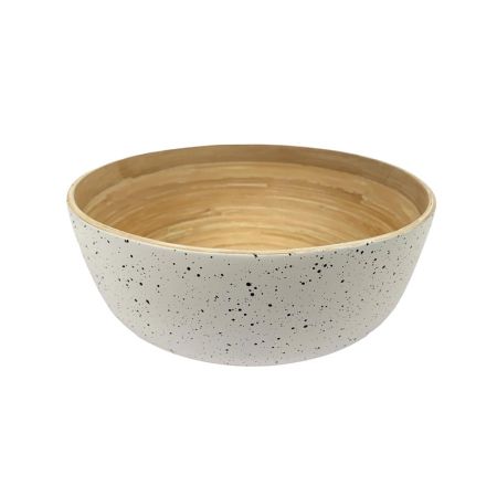 Cook & Dine Large Bamboo Bowl Speckle on White