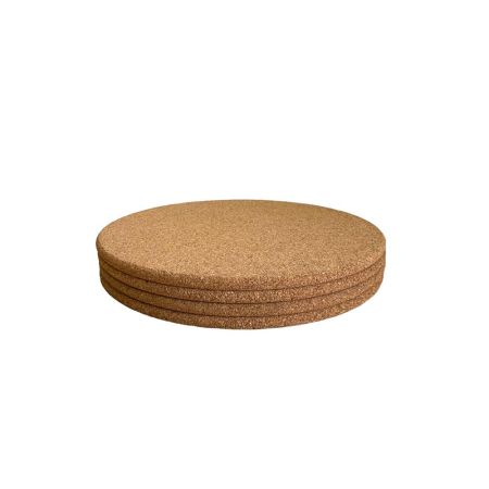 Cook & Dine Pk4 Plain Round Cork Placemats