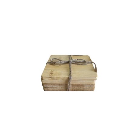 Cook & Dine Pk4 Solid Bamboo Coasters