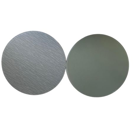 Cook & Dine Pk4 Faux Leather Round Placemats - Sage Woven