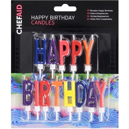 Chef Aid Happy Birthday Candles Carded