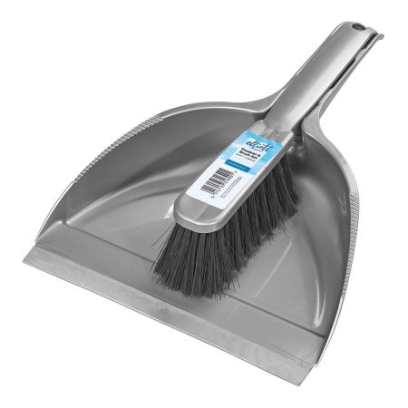 Elliotts Dustpan & Brush Set Silver Soft