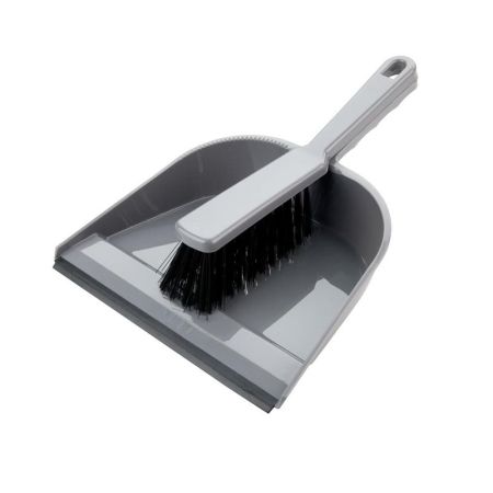 Elliotts Dustpan & Brush Set Silver Stiff