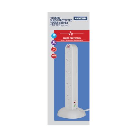 Status 10 Way Tower Surge Protector 2m