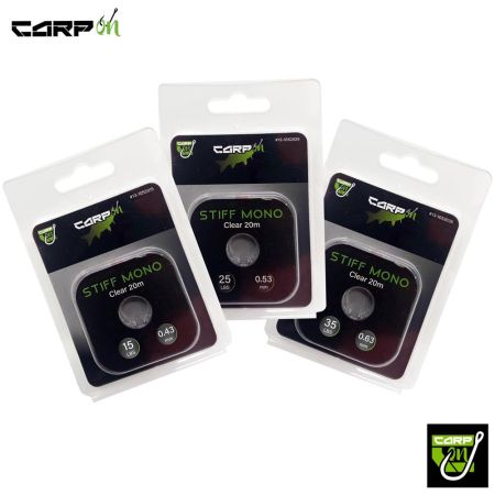 Carp On Stiff Mono 20M - 0.43mm/15Lb - Clear 