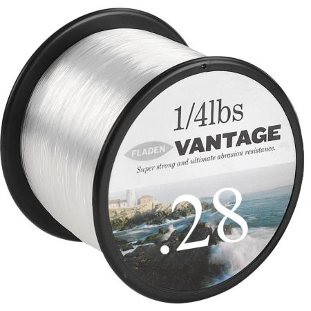 Fladen Vantage Pro 1/4Lb Spool Of Fishing Line - Clear 10Lbs 1488M 0.28mm 