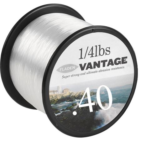 Fladen Vantage Pro 1/4Lb Spool Of Fishing Line - Clear 18Lbs 729M 0.40mm 