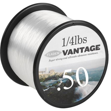 Fladen Vantage Pro 1/4Lb Spool Of Fishing Line - Clear 28Lbs 467M 0.50mm 