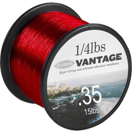 Fladen Vantage Pro 1/4Lb Spool Of Fishing Line - Red 15Lbs 952M 0.35mm 