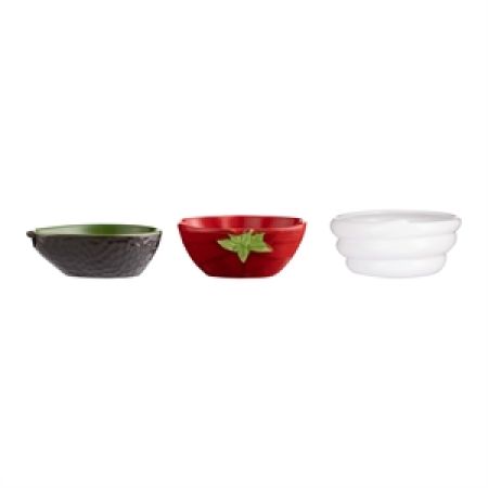 World Foods Set Of 3 Fajita Dip Bowls        