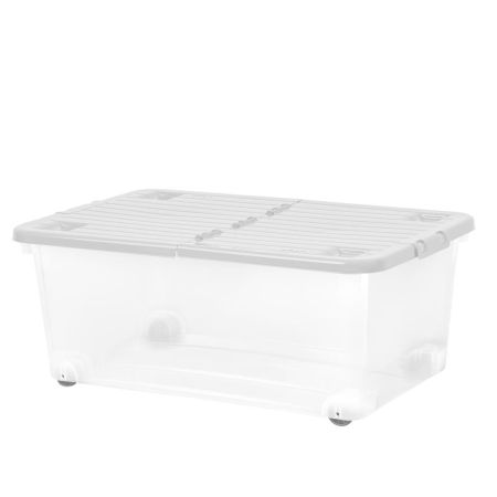 Wham Wheel 45L Box with Folding Lid Grey