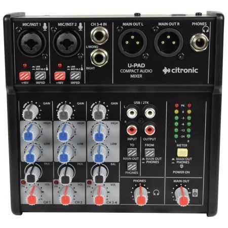 U-PAD Compact Mixer with USB Audio Interface