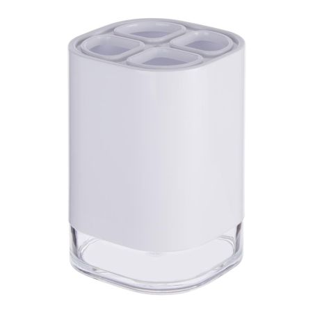 Ando White Acrylic Toothbrush Holder