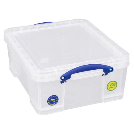 Really Useful Plastic Storage Box 18L Clear