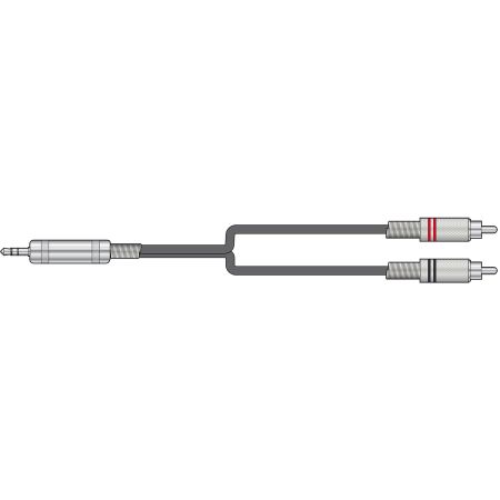 Classic Audio Lead 3.5mm TRS Jack Plug - 2 RCA Plugs 1.5m