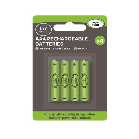 Rechargeable AAA 1.2V Ni-MH 600mAh Battery 4 pack