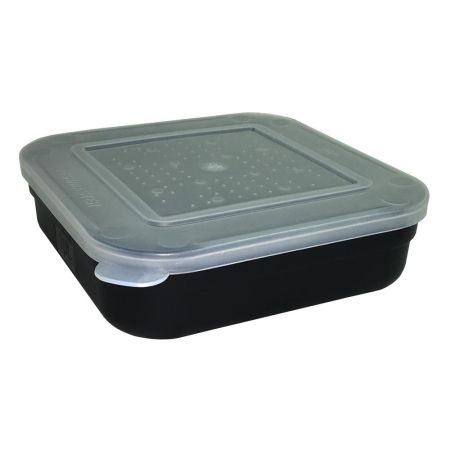 Fladen Black Square Plastic Baitbox - 1.5 Pint Capacity