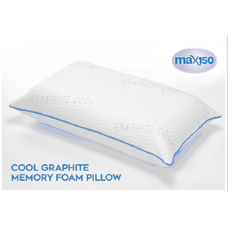 Max150 deep graphite infused memory foam pillow