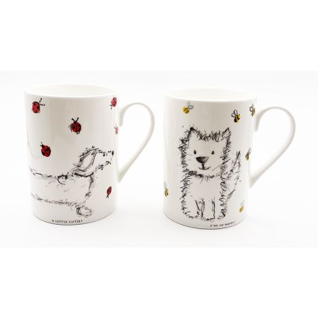 Sketchy Dogs Norfolk Bone China Mug 