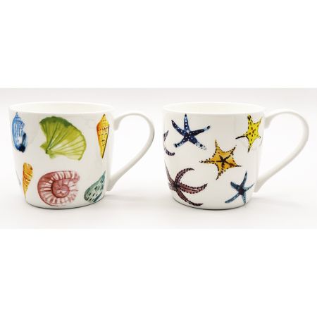 Ocean Floor Jade Bone China Mug