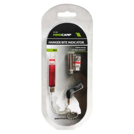 Kingcarp Bite Indicator With Twin Heads & Extra Weight - Red 