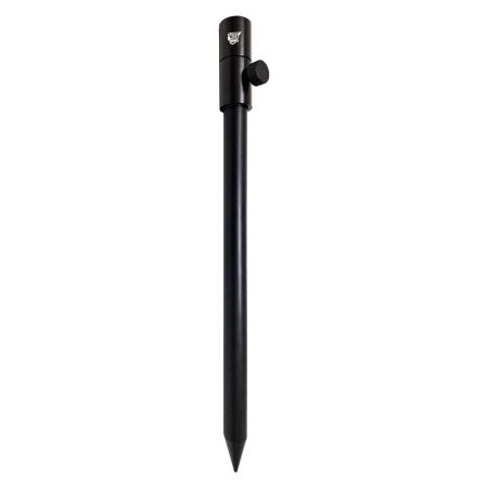 Carp On Matte Black Anodised Tele Bankstick - 30-48cm