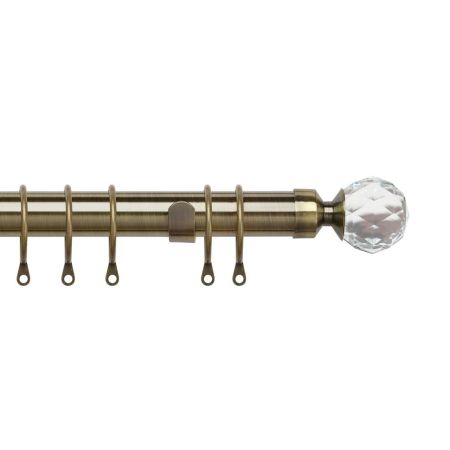 ECO PK 25-28mm 170-300cm Pristine Crystal Pole Antique Brass