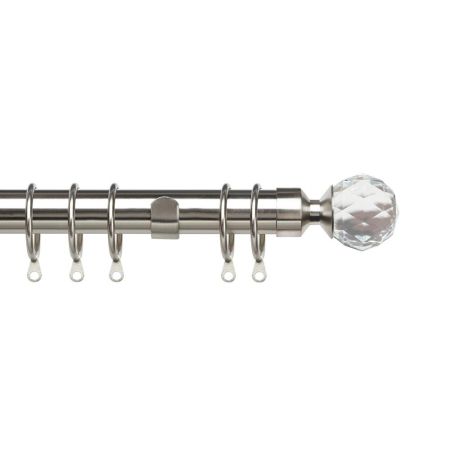 ECO PK 25-28mm 170-300cm Pristine Crystal Pole Satin Silver