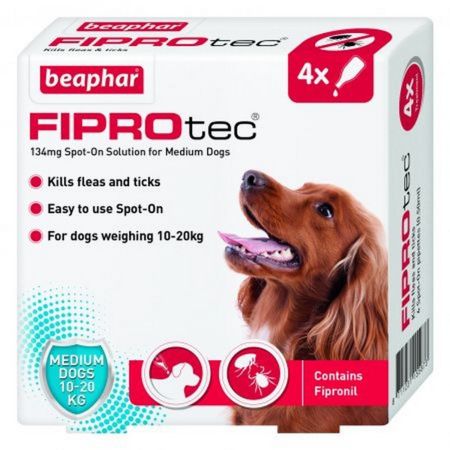 FIPROtec Spot On - Medium Dog - 4 Pipettes