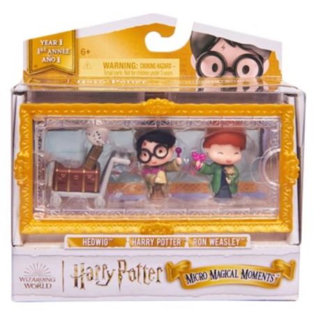 Harry Potter Micro Magical Moments Figures Set with Exclusive Harry, Ron and Hedwig