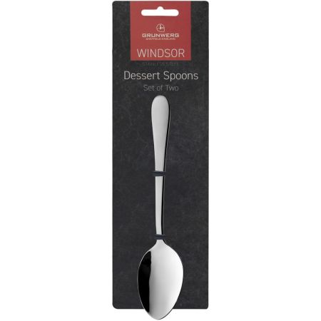 Windsor Carded 2 Dessert Spoons