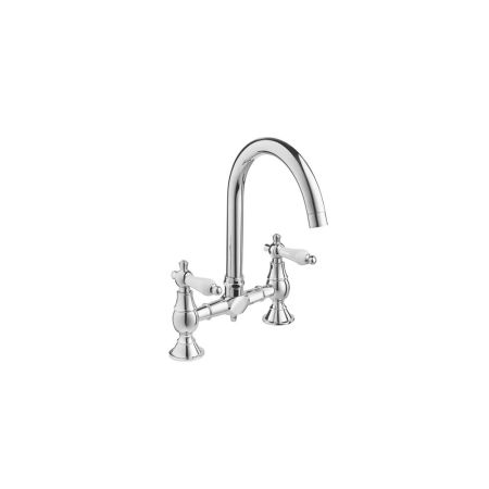 Georgian Bridge Kitchen Sink Mixer Tap - Chrome