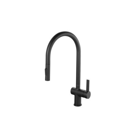 Midford Kitchen Tap With Full Pull Out Kitchen Rinser - Matte Black