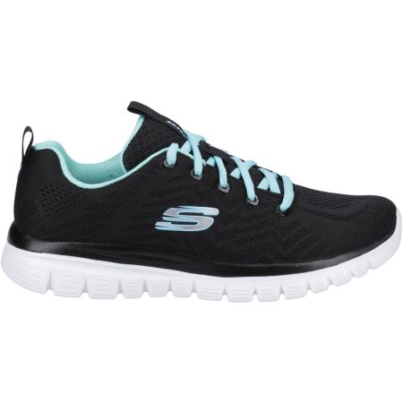 Skechers Graceful Get Connected Sports Shoe Size 4 Black/Turquoise