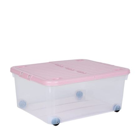 Wham Wheel 32L Box with Folding Lid Pink