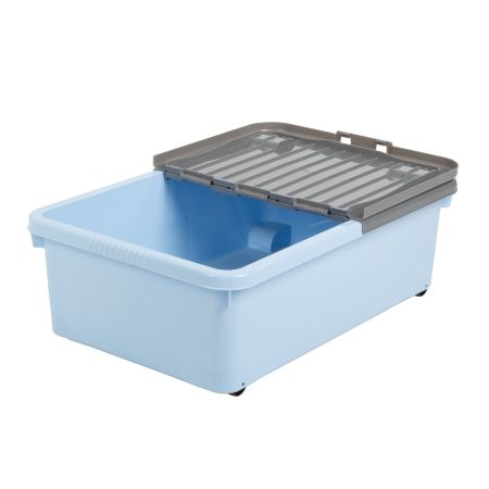 Wham Wheel 32L Box with Folding Lid Blue