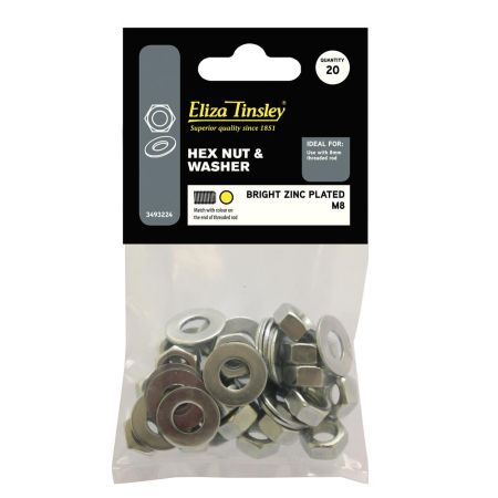 8Mm Zp Nuts & Washers