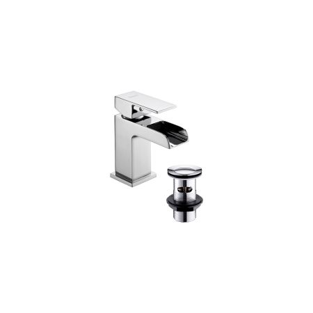 Sparkle Mk2 Bathroom Basin Mixer Tap & Press Top Waste - Chrome