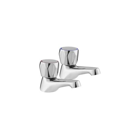 Vitality Round Classic Basin Taps - Chrome