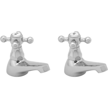 Tudor Bathroom Basin Taps - Chrome