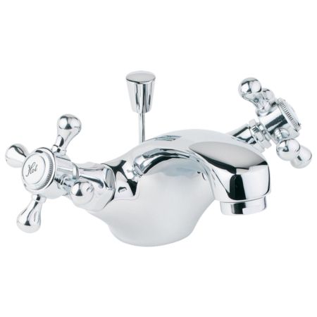 Tudor Bathroom Basin Mixer Tap & Pop Up Waste - Chrome