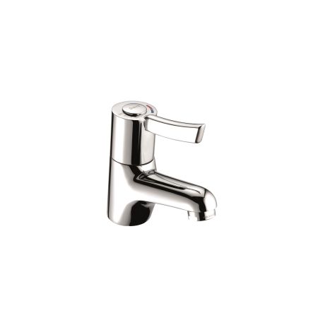 Lever Action Sequential Bathroom Basin Mixer Tap - Chrome