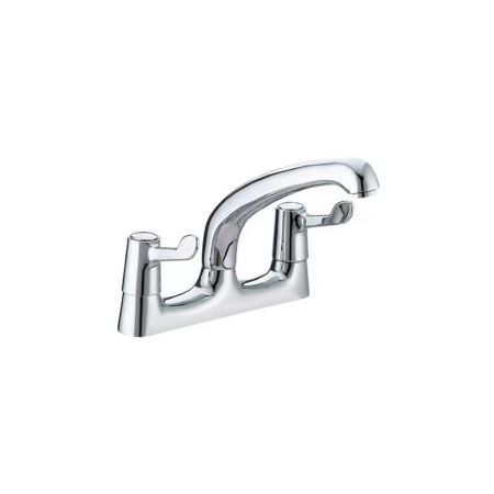 Vitality Lever Deck Mounted Kitchen Sink Mixer Tap - Chrome