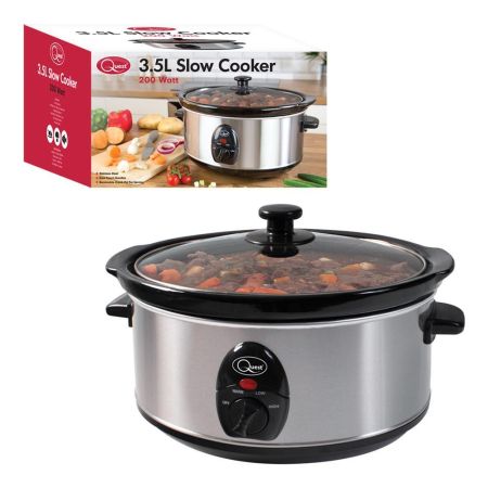 Stainless Steel 3.5 Litre Slow Cooker - 200W